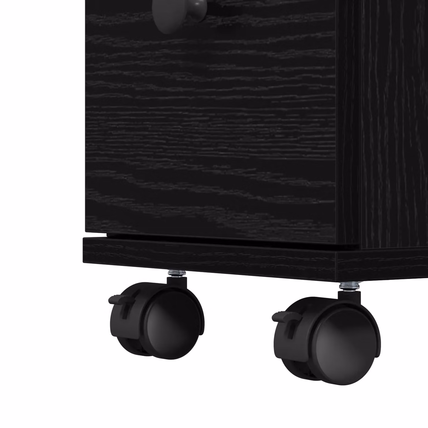 Berkfield Home Narrow Bathroom Cabinet with Wheels in Black Oak Engineered Wood – 3