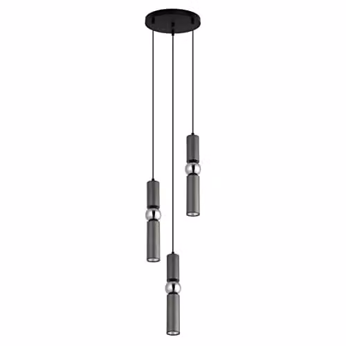 Netlighting Isidora Modern 3 Light Cluster Pendant Ceiling Light in Black GU10
