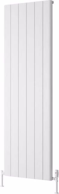 Bathroom Kingdom Resia White Designer Flat Panel Vertical Aluminium Radiator H: 180 cm, W: 56.5 cm