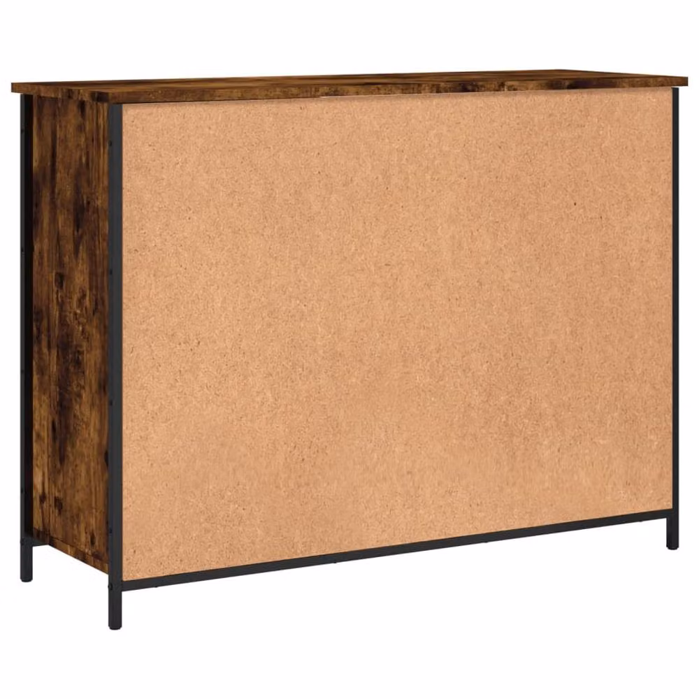 Berkfield Home Smoked Oak Sideboard in Brown, W/D/H: 100 x 35 x 75 cm – 4