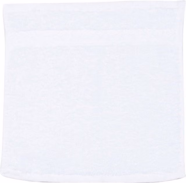 Towel City Luxury White Cotton Face Towel with Border and Hanging Loop