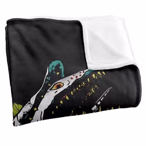 LOGOVISION Beetlejuice Never Trust The Living Tattoo Sandworm Super Soft Fleece Throw Blanket, Multicolour, W/D/H: 91 x 147 cm – 2