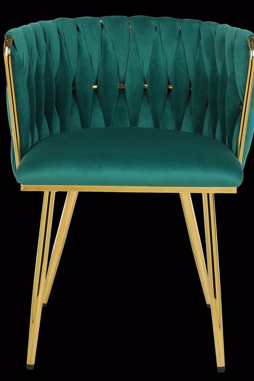 Hygrad Built to Survive Set of 2 Luxury Velvet Upholstered Dining Bar Stools in Green and Gold – 7