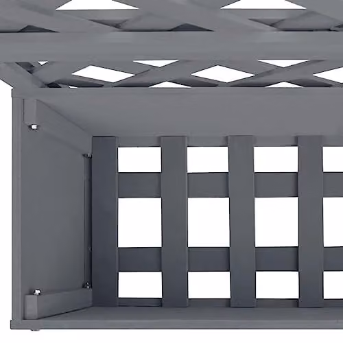 vidaXL Grey WPC Trellis Planter Tub W: 65 cm, D: 33 cm, H: 135 cm – 4