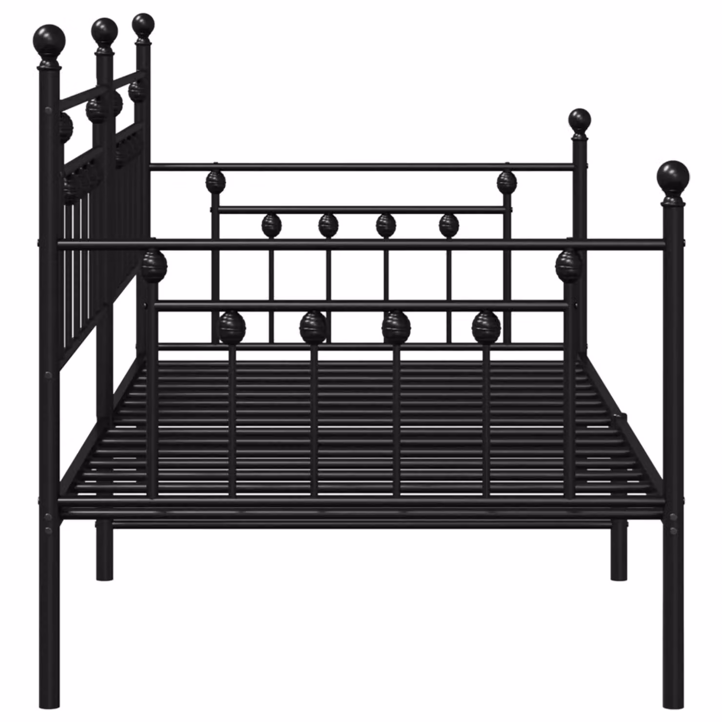 Berkfield Home Modern Metal Daybed Frame in Black, W: 107 cm x L: 203 cm – 3