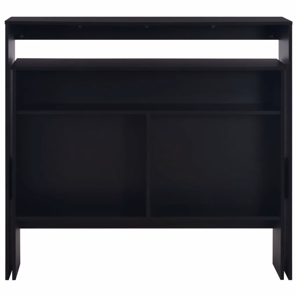 Berkfield Home Modern Black Bar Table with 2 Table Tops, W/D/H: 130 x 40 x 120 cm – 3