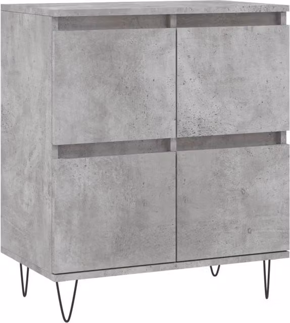 Berkfield Home Industrial Sideboard in Concrete Grey, W/D/H: 60 x 35 x 70 cm