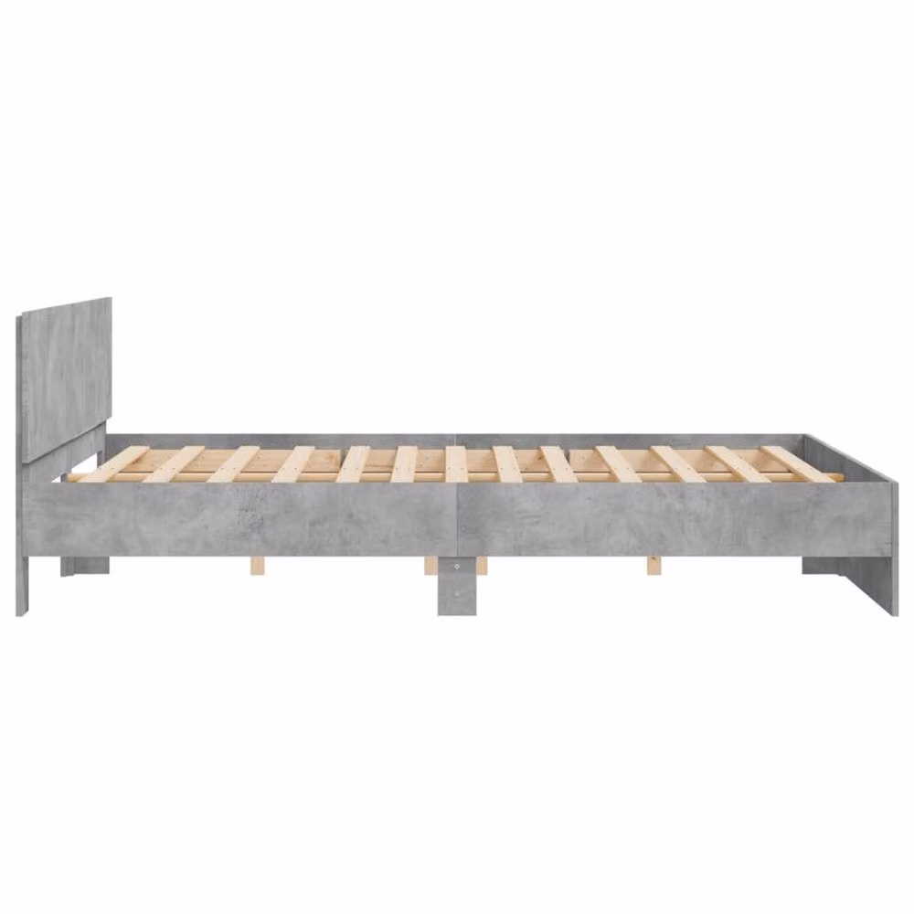 Berkfield Home Super King Bed Frame in Concrete Grey, W/D/H: 180 x 200 cm – 2