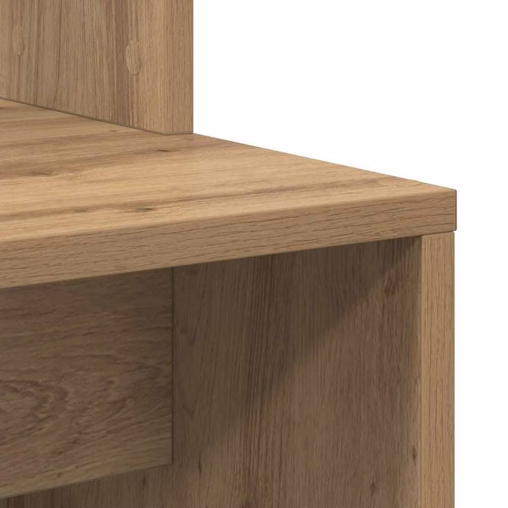 Berkfield Home Modern Artisan Oak Writing Desk in Brown – 5