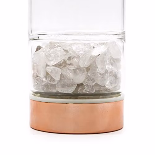 Serenityy Crystal Glass Tea Infuser Bottle, 0.55 l, Gold – 2