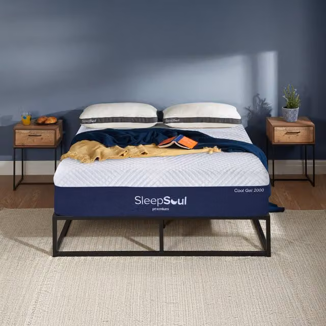 SleepSoul Premium Cool Gel 2000 Hybrid Pocket Mattress, White, W: 140 cm, L: 200 cm