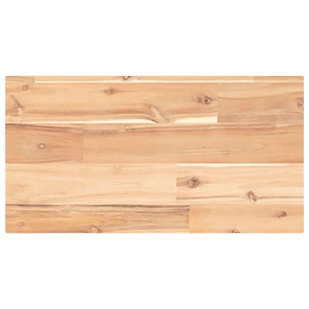Berkfield Home Floating Shelf in Brown Untreated Solid Acacia Wood, W/D/H: 40 x 20 x 2 cm