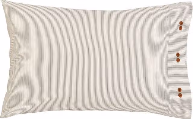 Bedeck of Belfast Alba Striped Pure Cotton Pillowcases, 2 Pack, Grey Mix