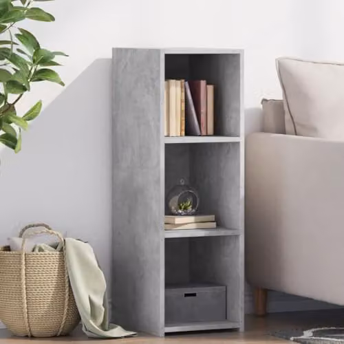 vidaXL Modern Sideboard in Concrete Grey, Engineered Wood, W/D/H: 30 x 41 x 93 cm – 1