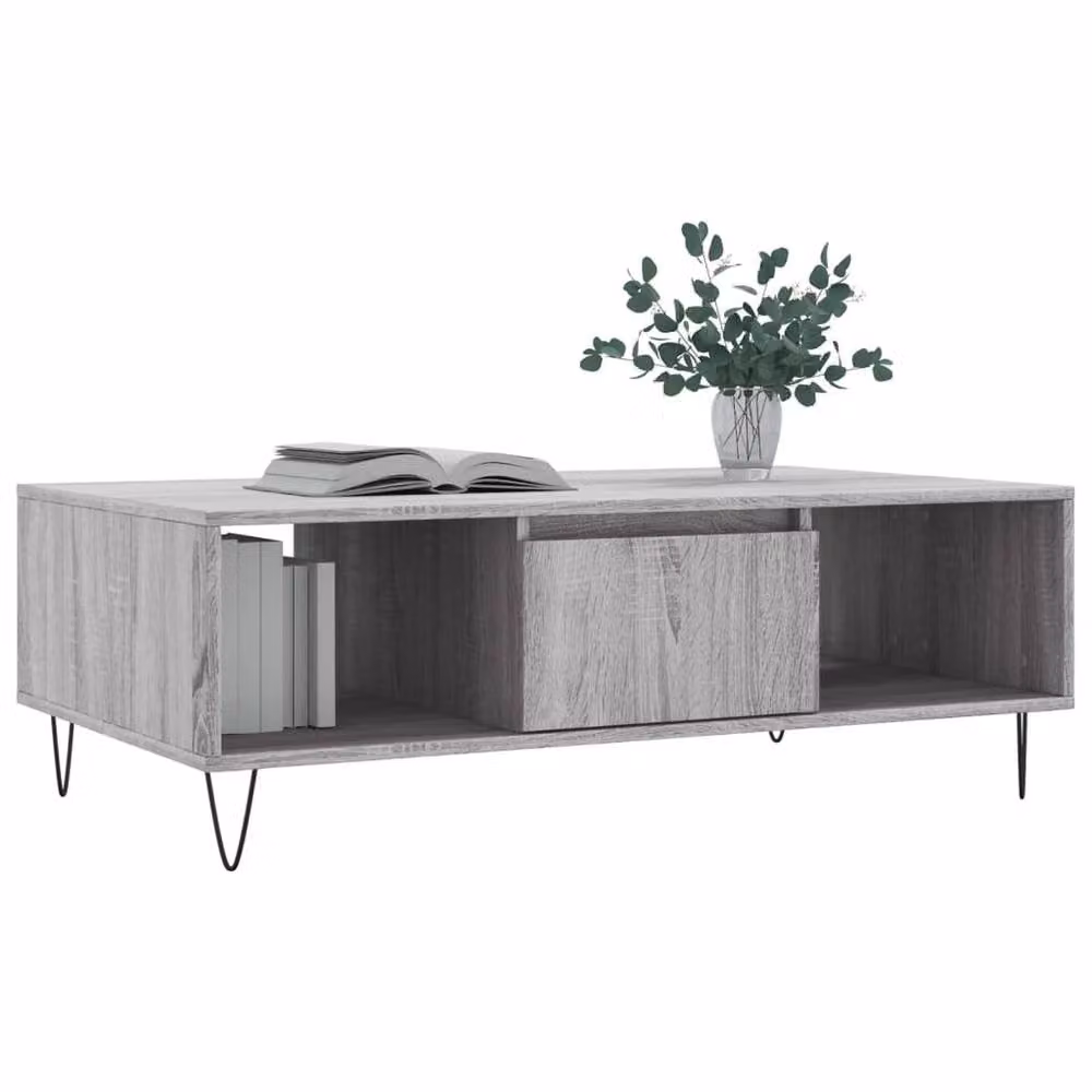 Berkfield Home Grey Sonoma Coffee Table, W: 104 cm, D: 60 cm, H: 35 cm – 3