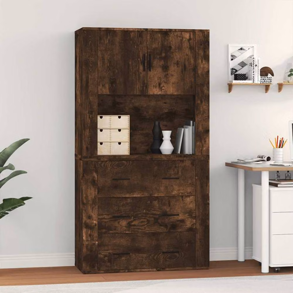 Berkfield Home Smoked Oak Highboard in Brown – 2
