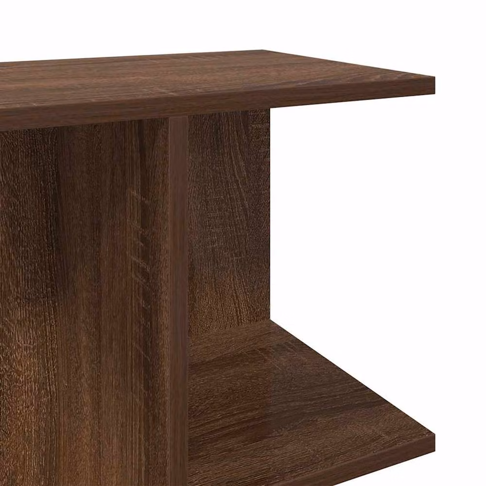Berkfield Home Elegant Bedside Table in Brown Oak, W/D/H: 46.5 x 29 x 61 cm – 6