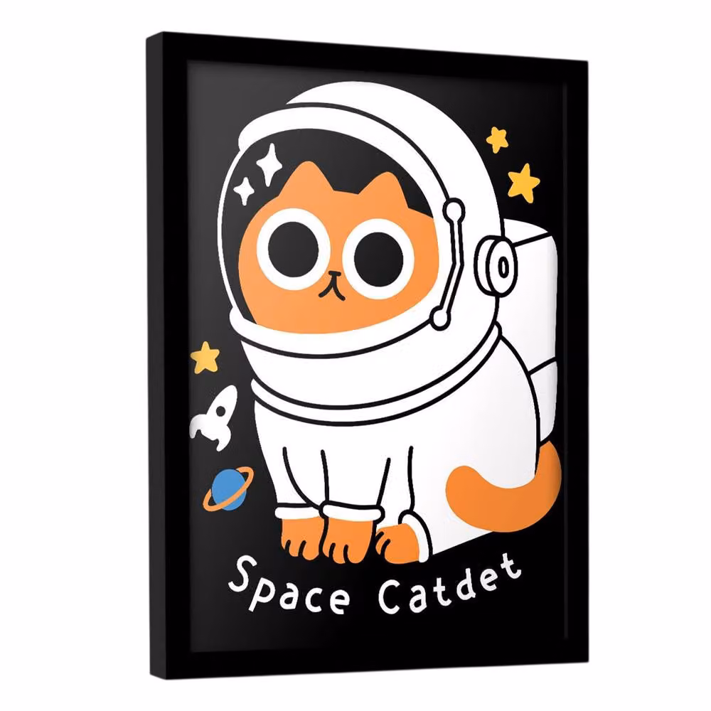 Obinsun Space Cadet Multicolour Framed Paper Poster in Black – 2