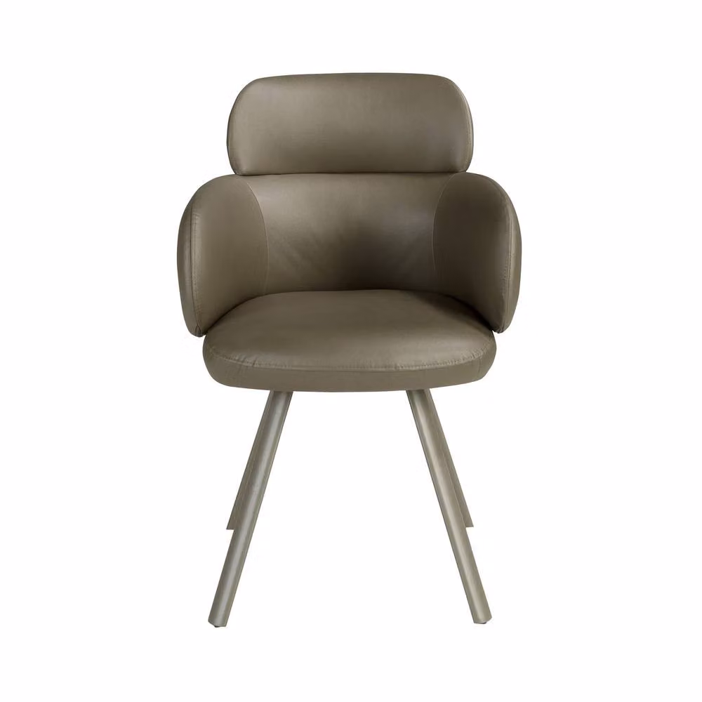 Angel Cerdá Green Leatherette Swivel Dining Chair with Armrests – 2