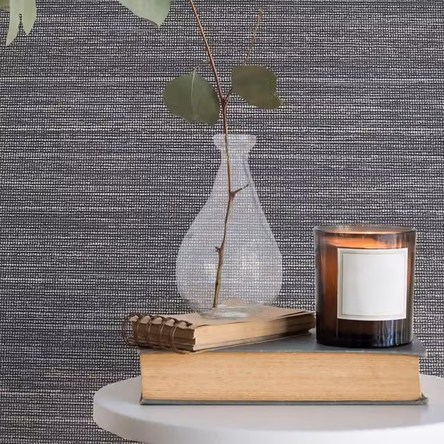 Boutique Gilded Texture Moonstone Wallpaper in Grey, Width: 52 cm