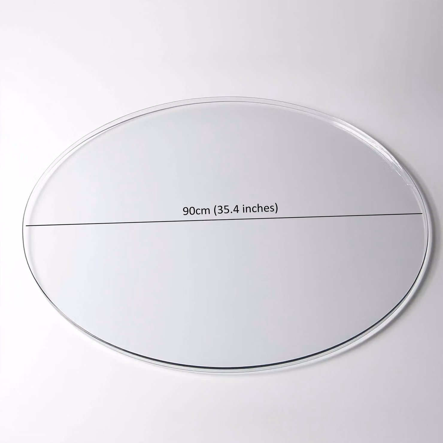 Nicoman Transparent Round PVC Tablecloth, Diameter: 90 cm – 2