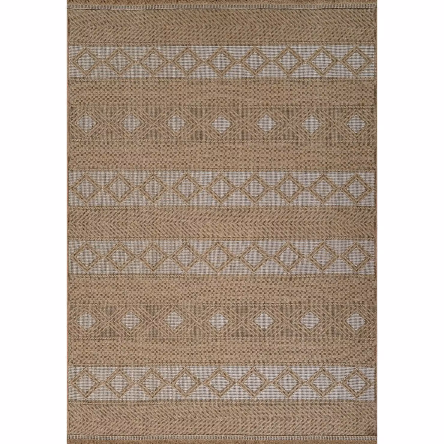 Livabliss Modern Jute Rectangular Rug in Tan and Beige, W: 155 cm, D: 220 cm – 2