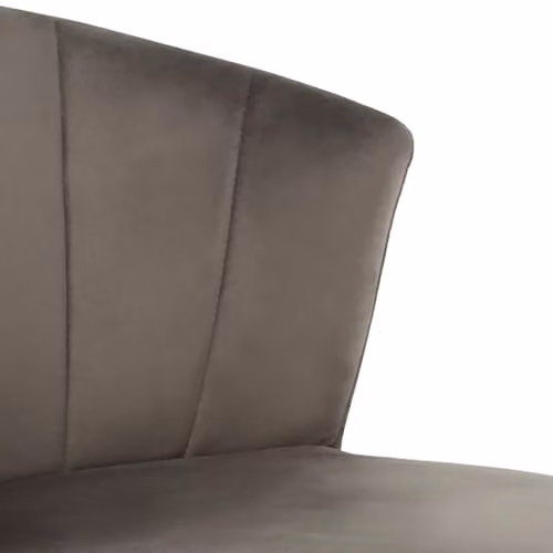 Genesis Ella Silver Velvet Accent Chair with Curved Back and Metal Legs – 2