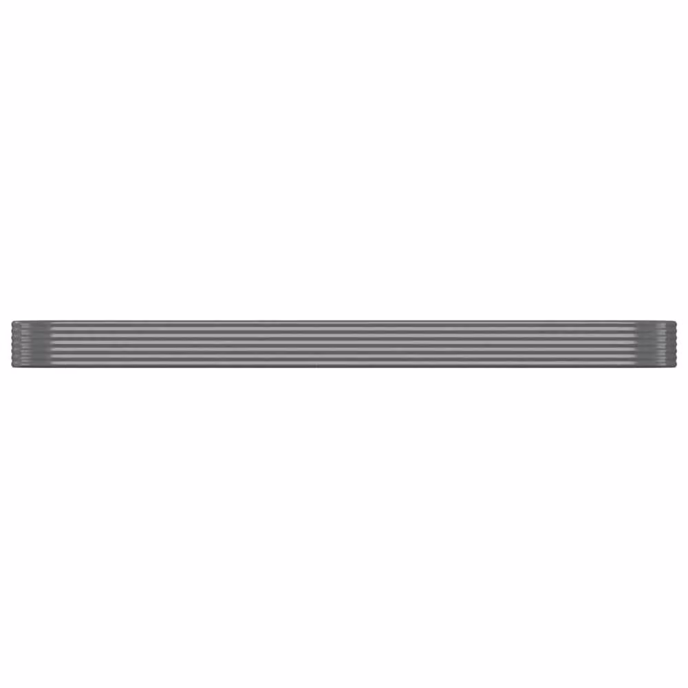 Berkfield Home Garden Powder-coated Steel Raised Bed, Grey, W: 507 cm, D: 100 cm, H: 36 cm – 3