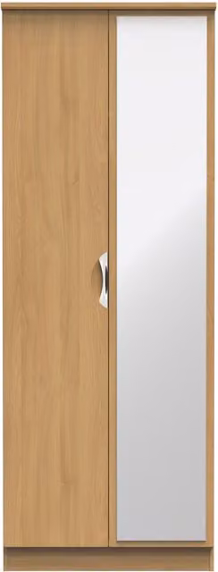 Ready Assembled 2 U Holborn Tall 2 Door Mirrored Wardrobe in Brown