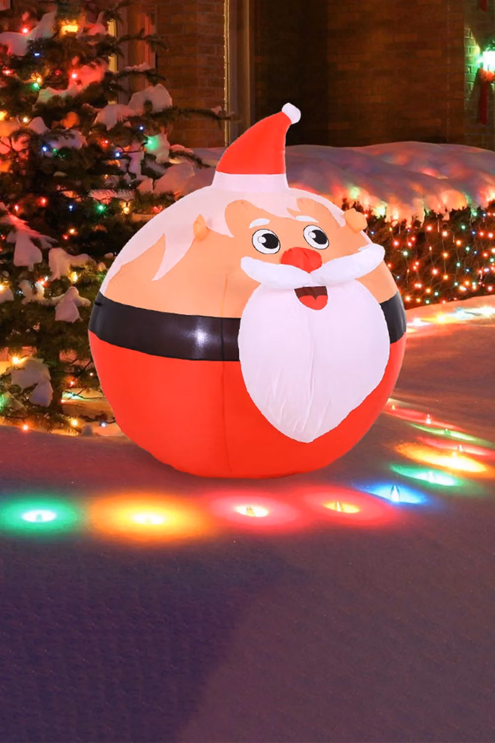 Living and Home Red Santa Claus Christmas Inflatable with Lights, Height: 120 cm – 2