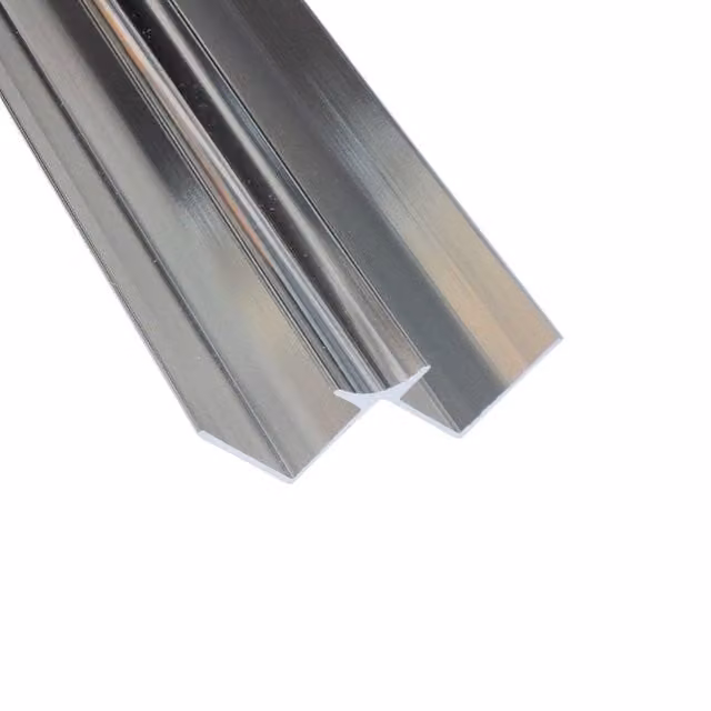 Wetwall Silver Laminate Wall Panel 10mm Internal Corner Trim, Length: 2420mm