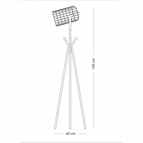 K LIVING Fulton Tripod Floor Lamp in Copper and Black Metal – 2