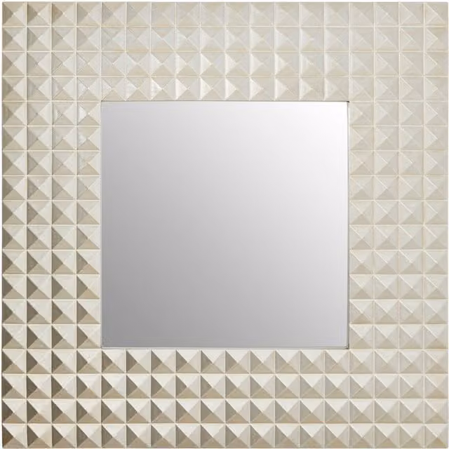 Orsina Dimano Modern Geometric Gold and Silver Wall Mirror