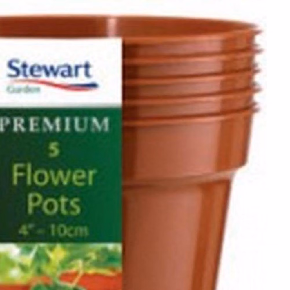 Stewart Brown Plastic Ornamental Garden Planter Pot, Pack of 5 – 2