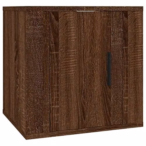 vidaXL Wall Mounted TV Cabinet in Brown Oak, W/D/H: 40 x 34.5 x 40 cm – 1