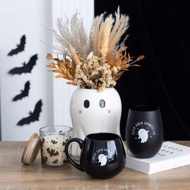 Garden Greatness Ceramic Halloween Ghost Flower Vase in White – 2