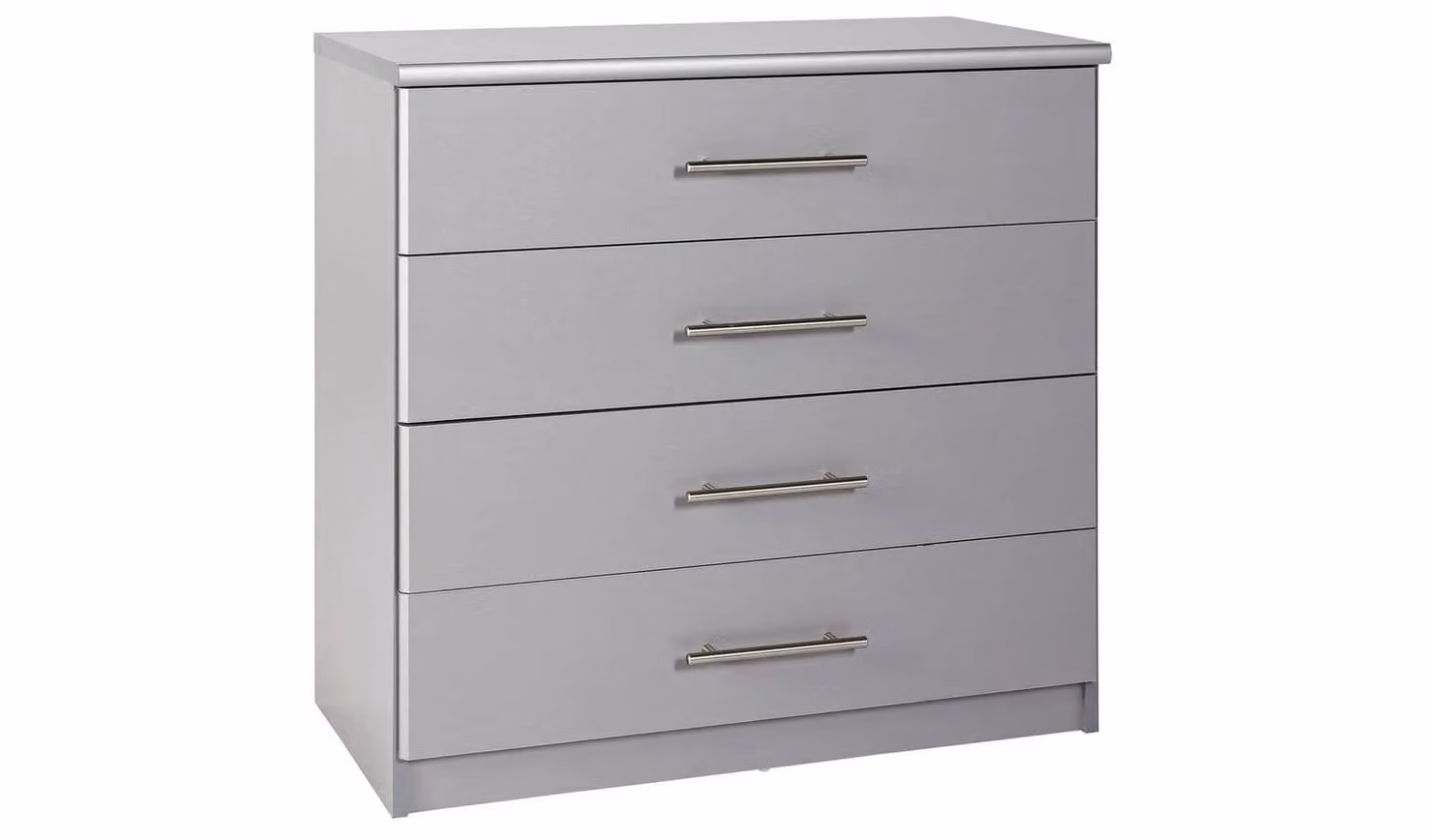 Normandy 4 Drawer Chest Grey Modern Metal Bedroom Storage Organiser