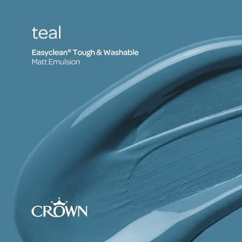 Crown EASYCLEAN Matt Emulsion Wall Paint, Solvent-Free and Water-Based, 2.5 l – 2
