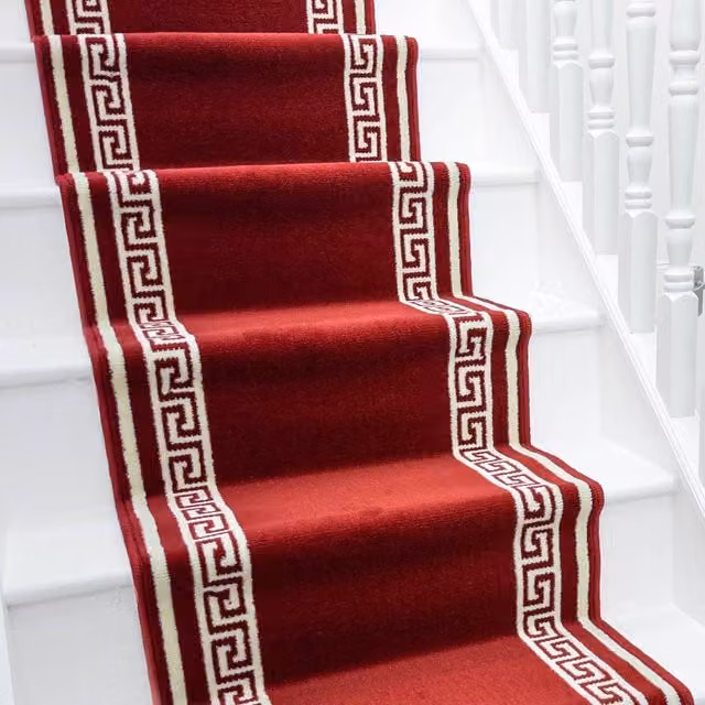runrug Soft and Comfortable Stair Runner in Red, W: 100 cm, L: 570 cm – 3