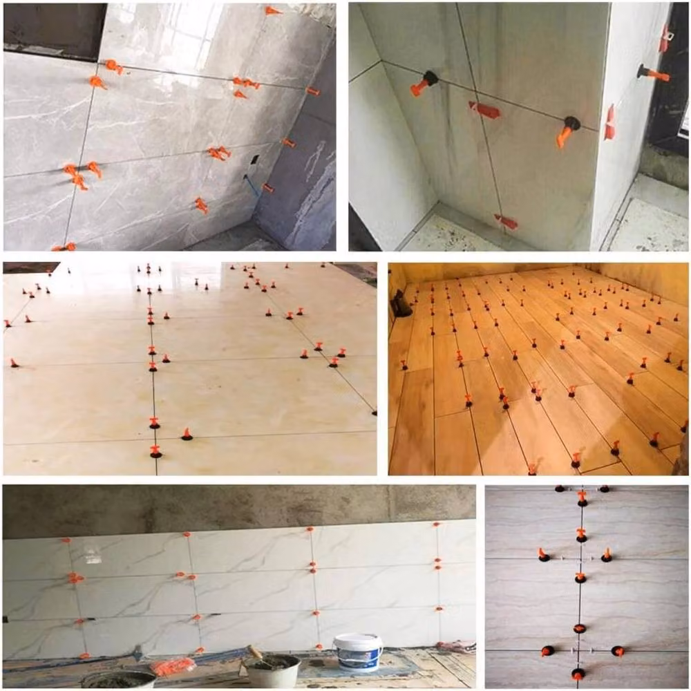 SPETLEK Tile Leveling System Kit in Orange with 300 Clips, 6 Wrenches and 1200 Spacers – 3