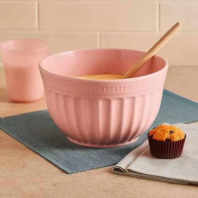 Orsina Extra Large Versatile Round Mixing and Serving Bowl in Pink