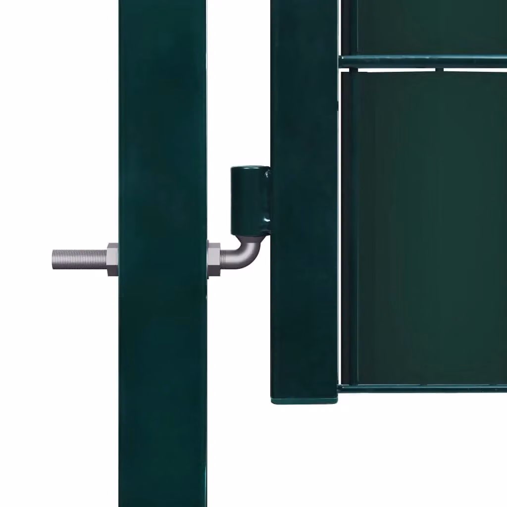Berkfield Home Green PVC and Steel Single Swing Fence Gate, W: 100 cm, H: 81 cm – 3