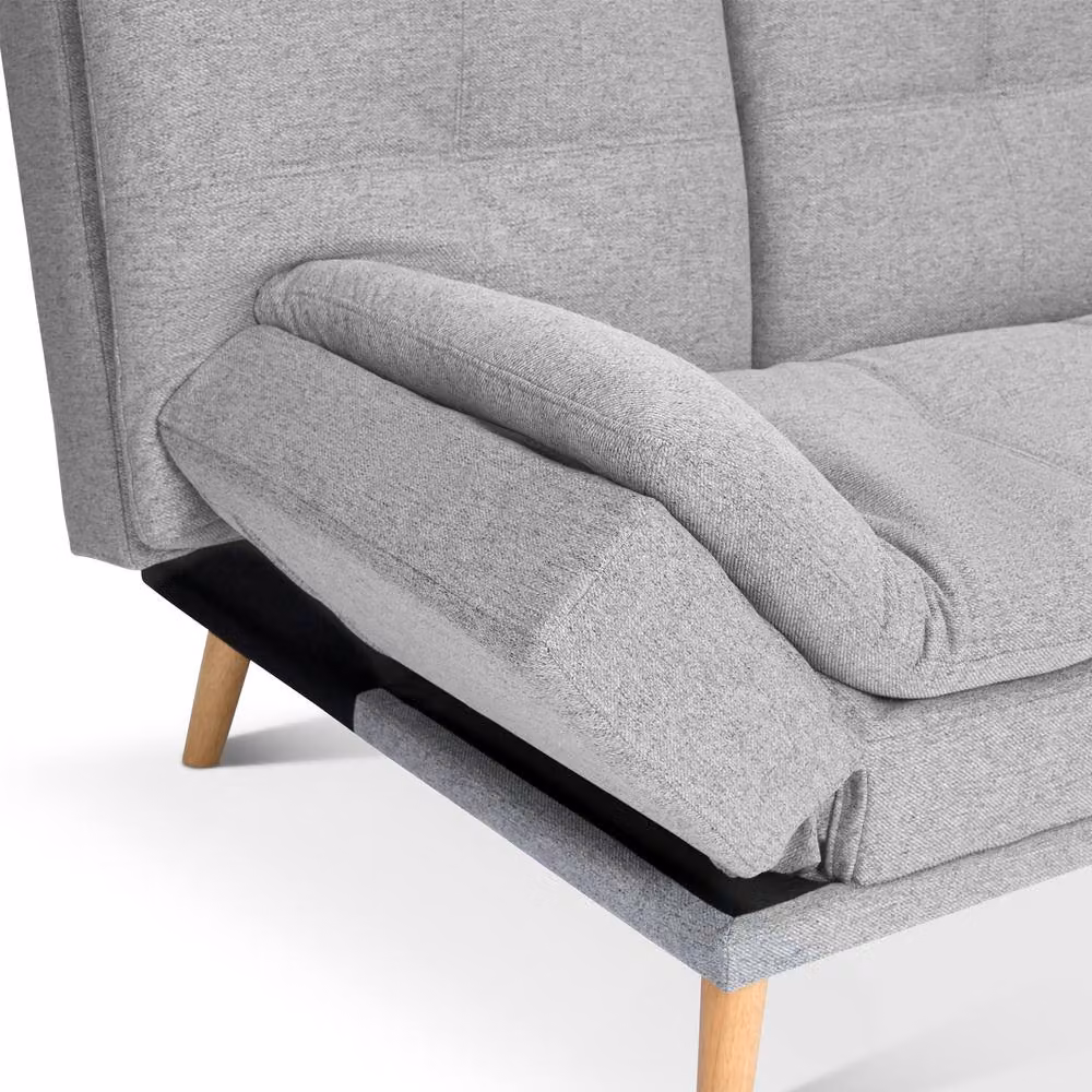 Bravich LTD Soho 4-in-1 Click Clack Sofa Bed, 3 Seater, Grey Fabric – 4