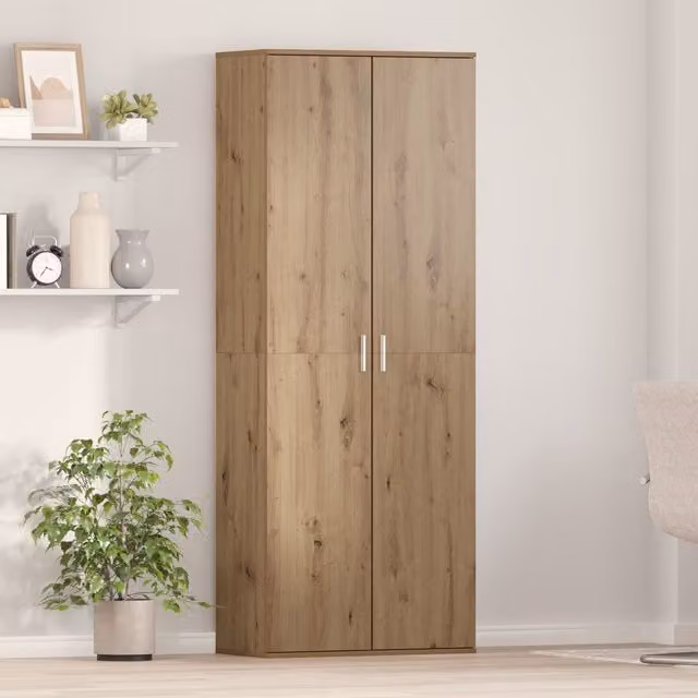 Berkfield Home Artisan Oak Highboard in Brown, W/D/H: 70 x 35 x 180 cm
