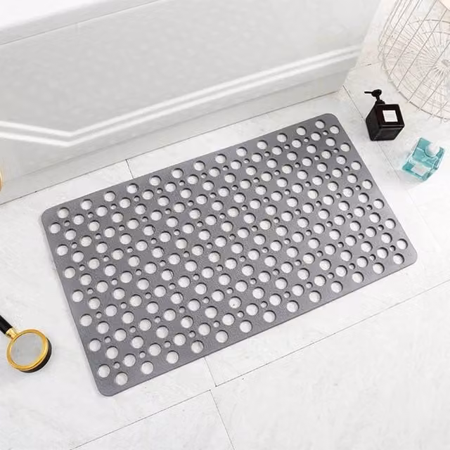 KORVIXA Non-Slip Extra Large Grey Bath Mat for Showers and Bathtubs