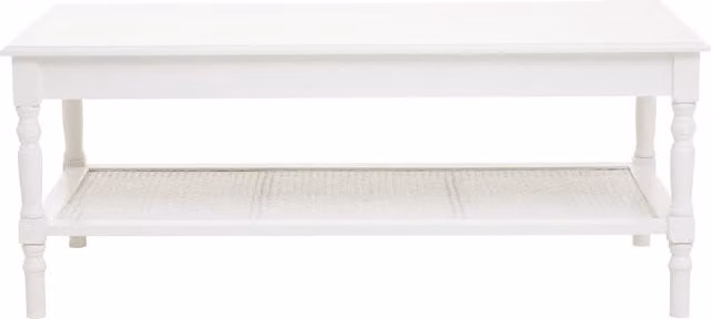 Orsina Heritage Traditional Rectangular Coffee Table in White – 1