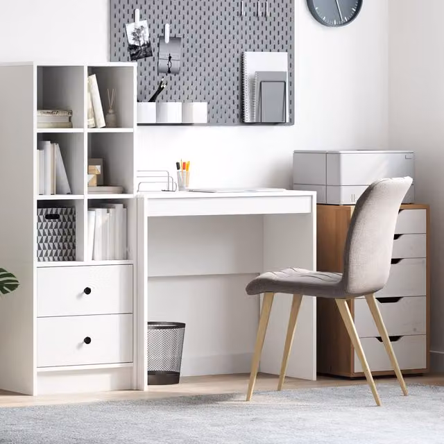 Berkfield Home Modern White MDF Writing Desk W/D/H: 80 x 40 x 76 cm – 1