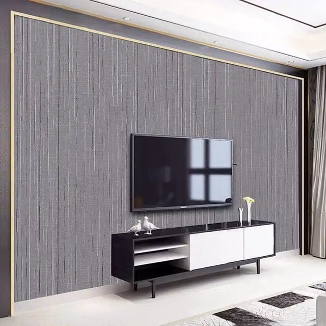 EONLION Grey Self Adhesive Plain Wallpaper, Width: 100 cm, Length: 10 m