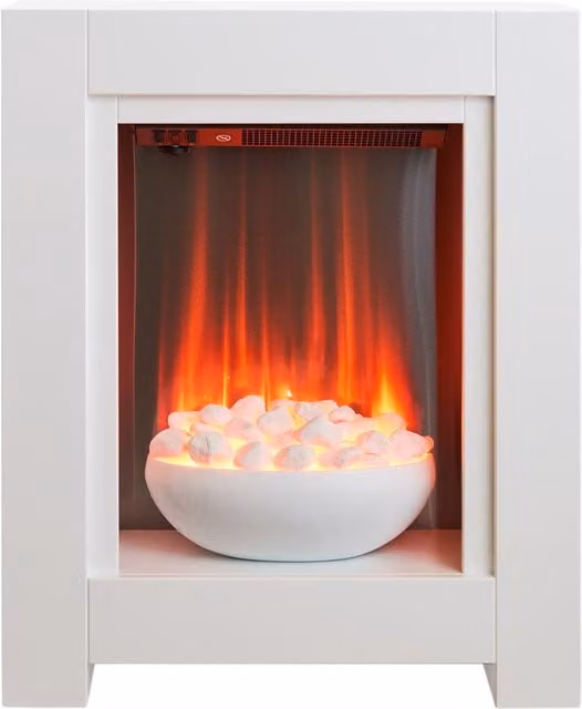 Adam Fires & Fireplaces Monet Electric Fireplace Suite in Pure White