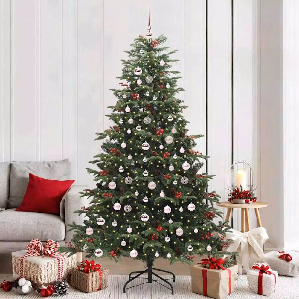 Berkfield Home Elegant Green Artificial Christmas Tree with 300 LEDs and Stand – 2